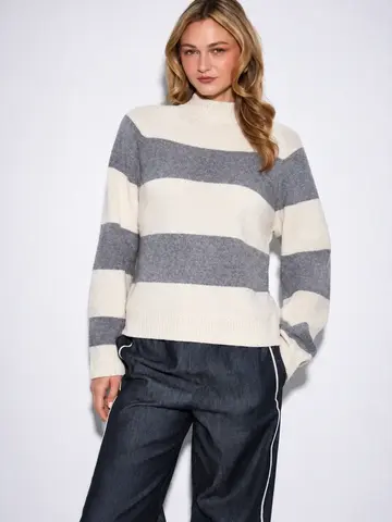 John & Jenn Edison Sweater Pebbled Stripe
