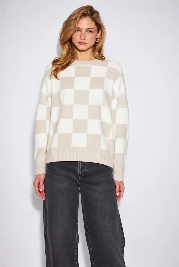 John & Jenn Hugo Sweater Mellow Check