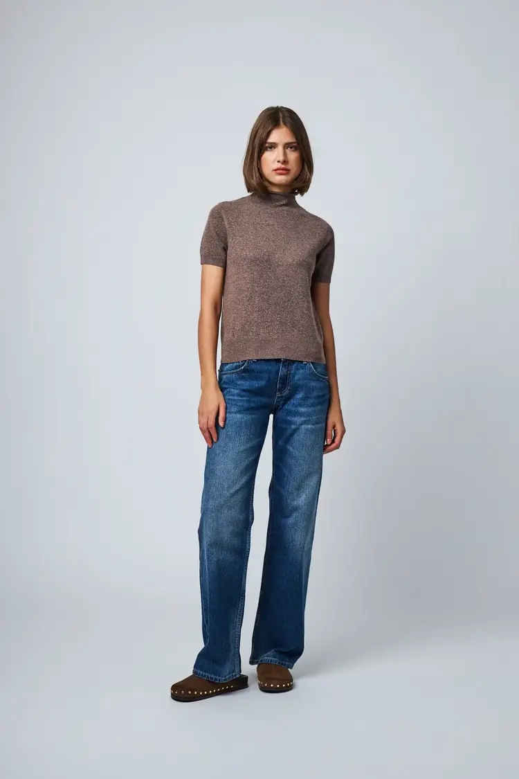 Line the Label Clara Top Mocha