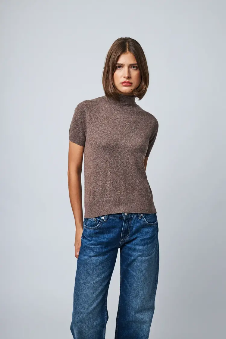 Line the Label Clara Top Mocha