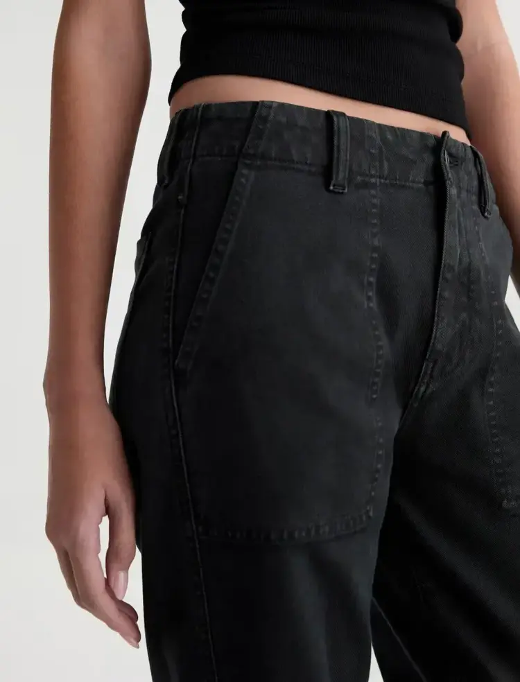 AG Denim Analeigh Pant Sulfur Super Black
