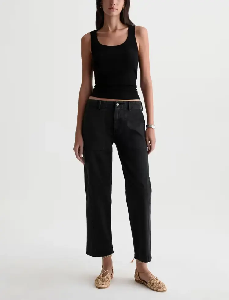 AG Denim Analeigh Pant Sulfur Super Black