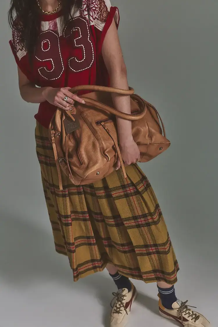 Free People WTF Emerson Tote Bag Saddle