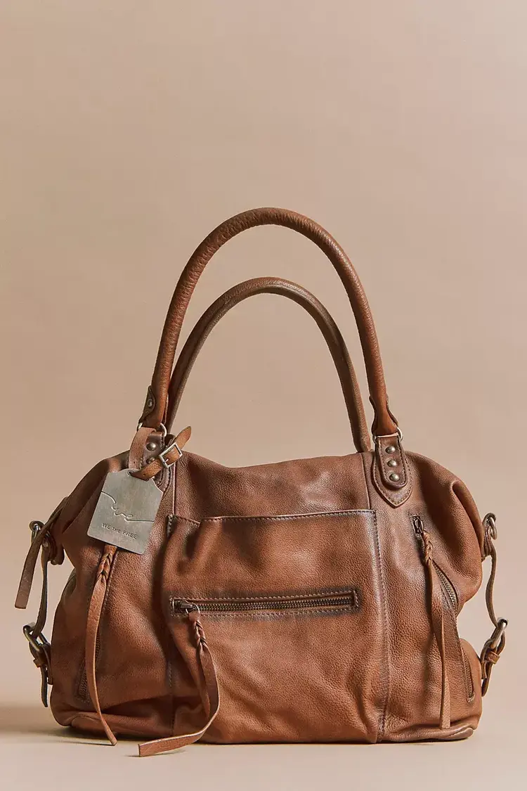Free People WTF Emerson Tote Bag Saddle