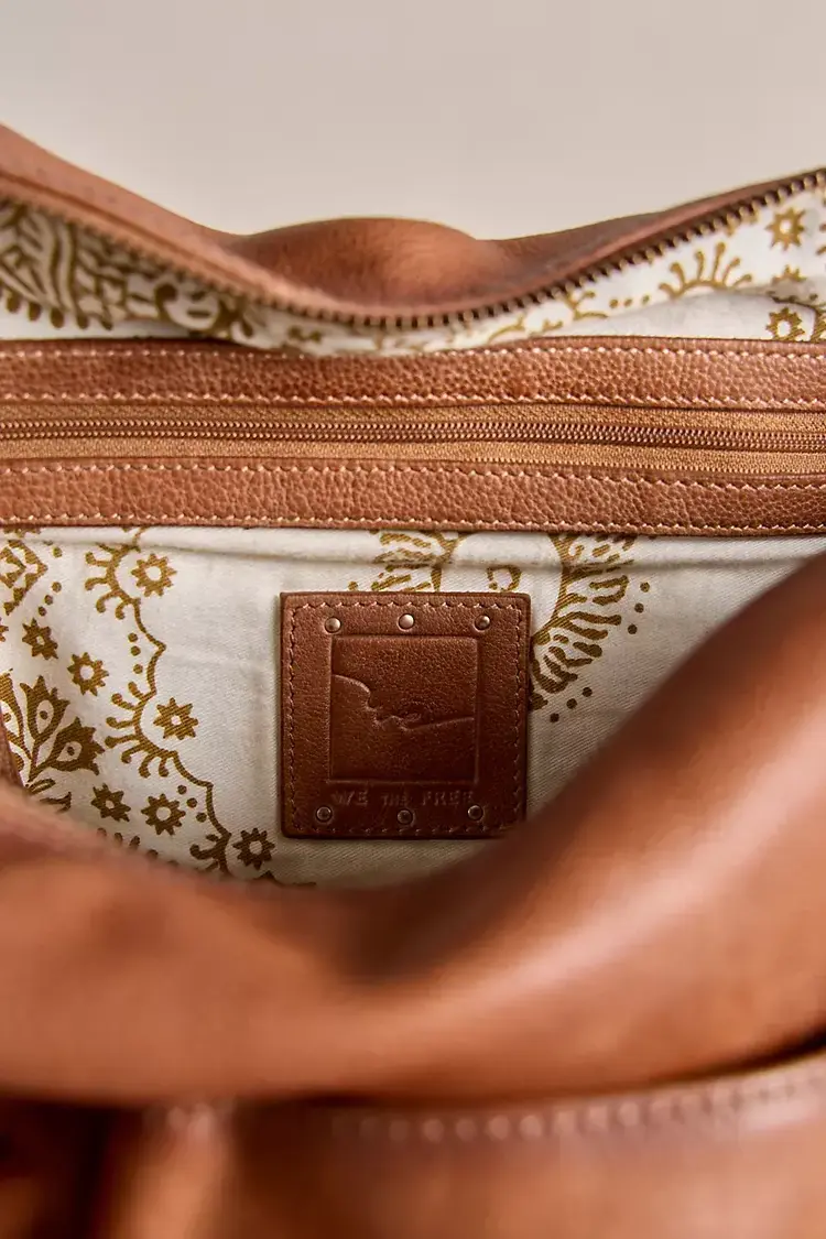 Free People WTF Emerson Tote Bag Saddle