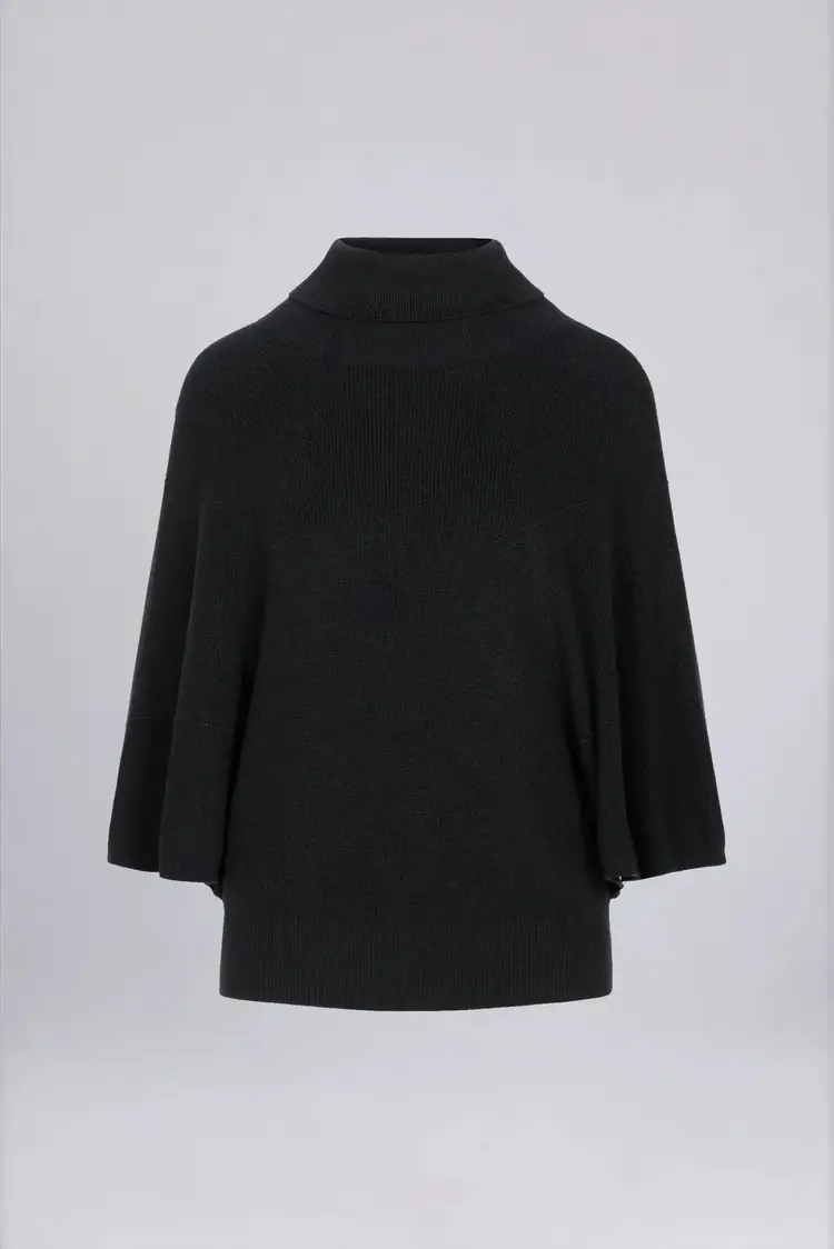 Pure & Simple Snow Drift Turtleneck Sweater Noir