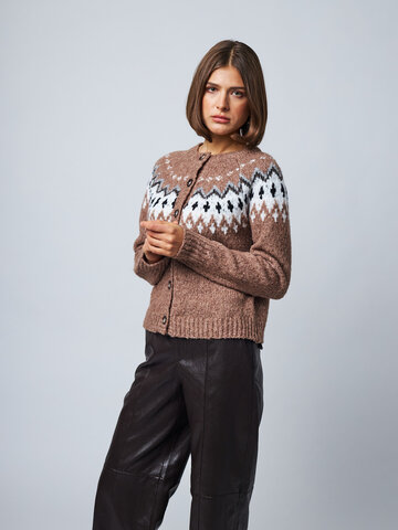 Line the Label Ulla Cardigan Smokey Fairisle