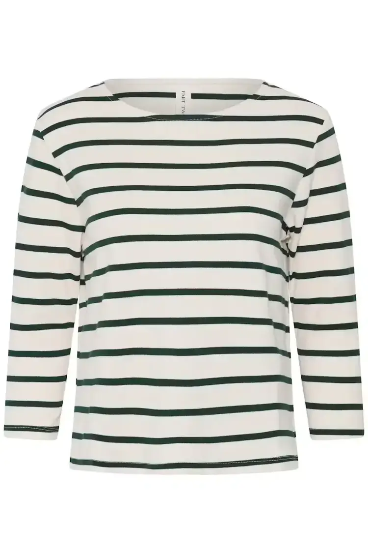 Part Two Nela T-shirt Green Gables Stripe