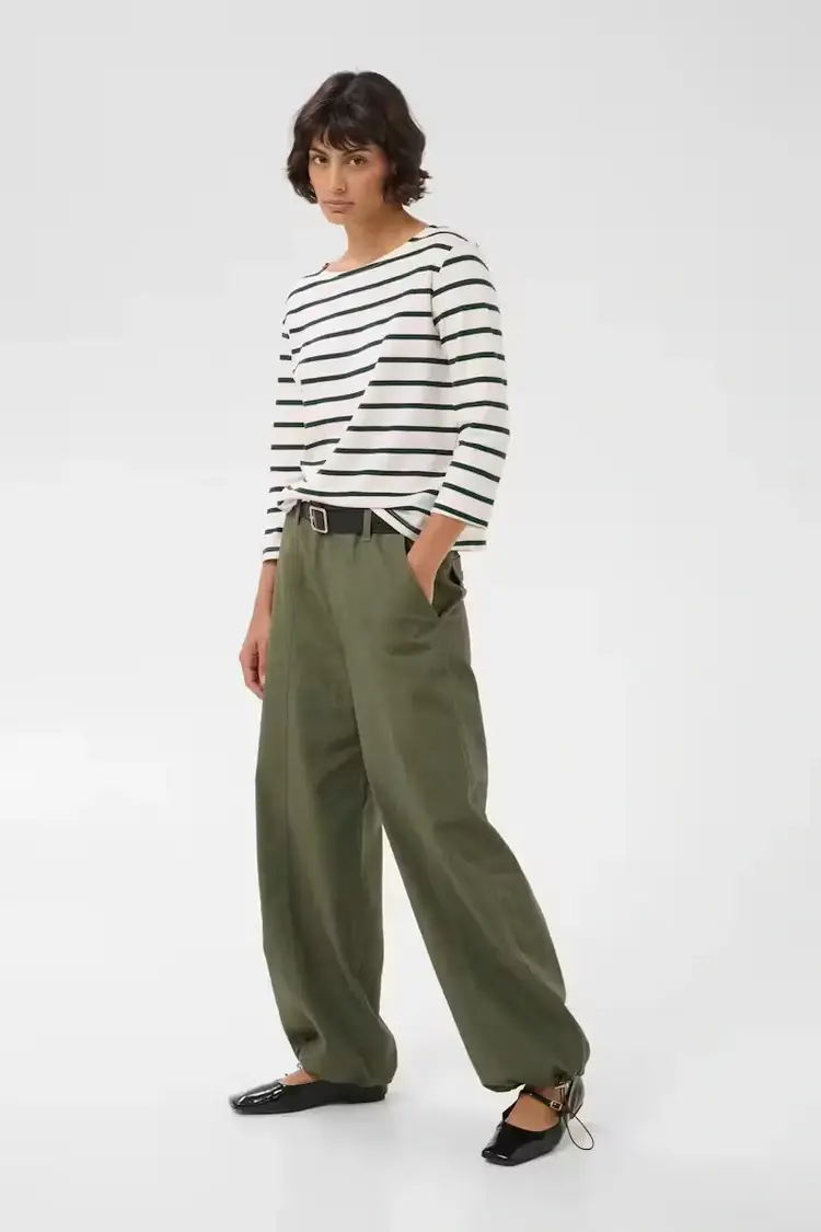 Part Two Nela T-shirt Green Gables Stripe