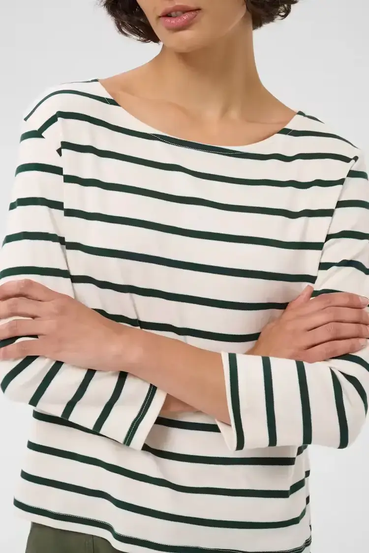 Part Two Nela T-shirt Green Gables Stripe