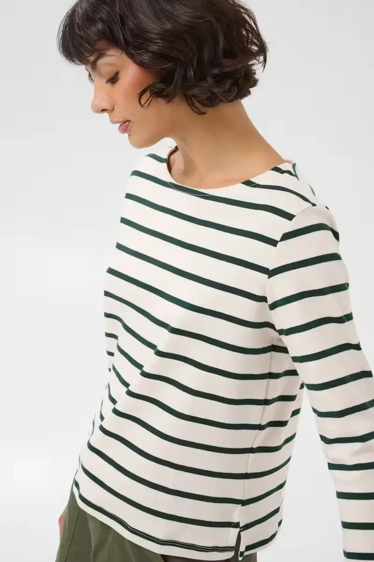 Part Two Nela T-shirt Green Gables Stripe