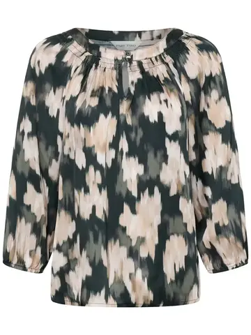 Part Two Catin Blouse Green Blurred Flower