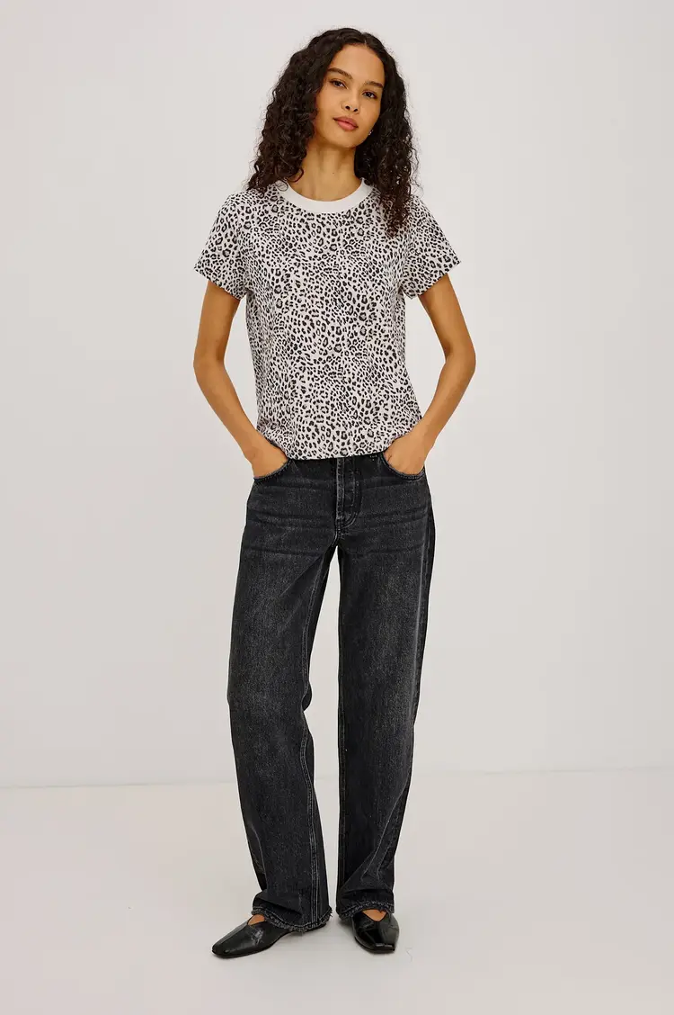 Rails Girlfriend T-shirt Ecru Cheetah