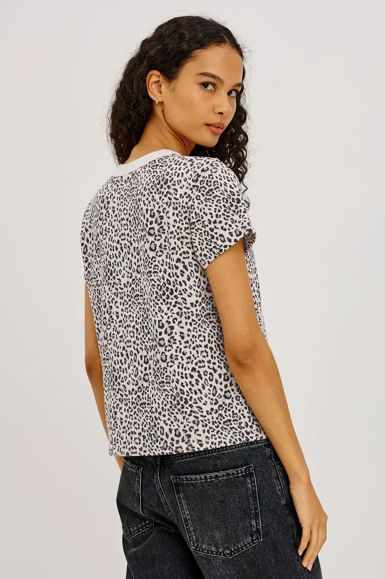 Rails Girlfriend T-shirt Ecru Cheetah