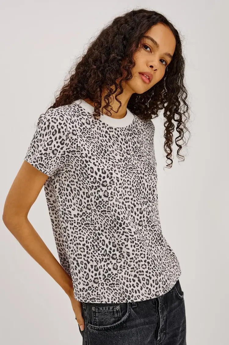 Rails Girlfriend T-shirt Ecru Cheetah