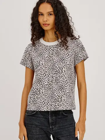 Rails Girlfriend T-shirt Ecru Cheetah