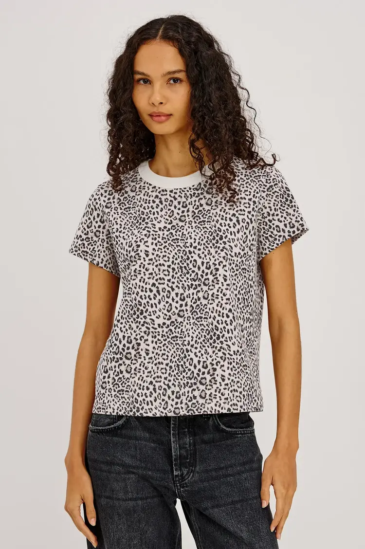 Rails Girlfriend T-shirt Ecru Cheetah