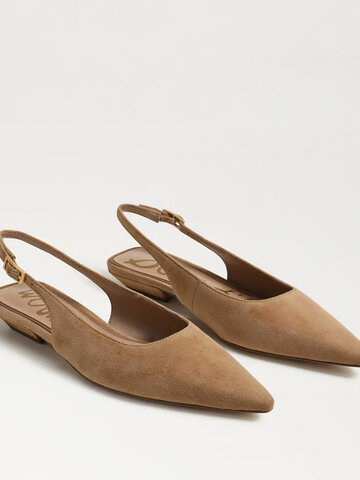 Sam Edelman Netty Slingback Flat Cyrus Tan Suede