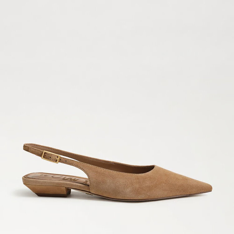 Sam Edelman Netty Slingback Flat Cyrus Tan Suede