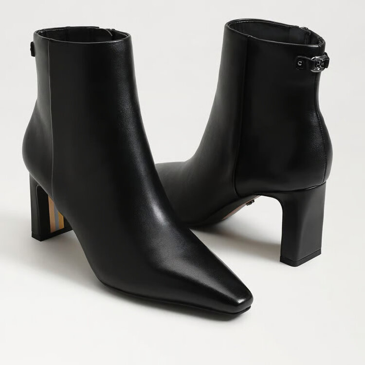 Sam Edelman Saige Ankle Bootie Black Leather