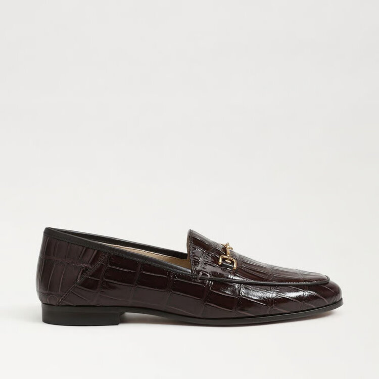 Sam Edelman Loraine Bit Loafer Amaro Brown Croco Leather