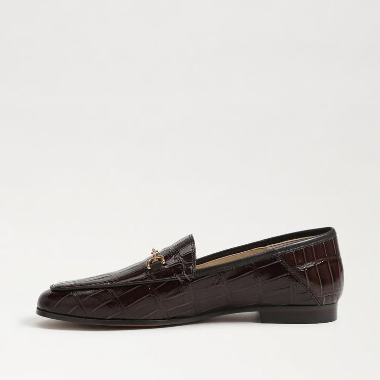 Sam Edelman Loraine Bit Loafer Amaro Brown Croco Leather