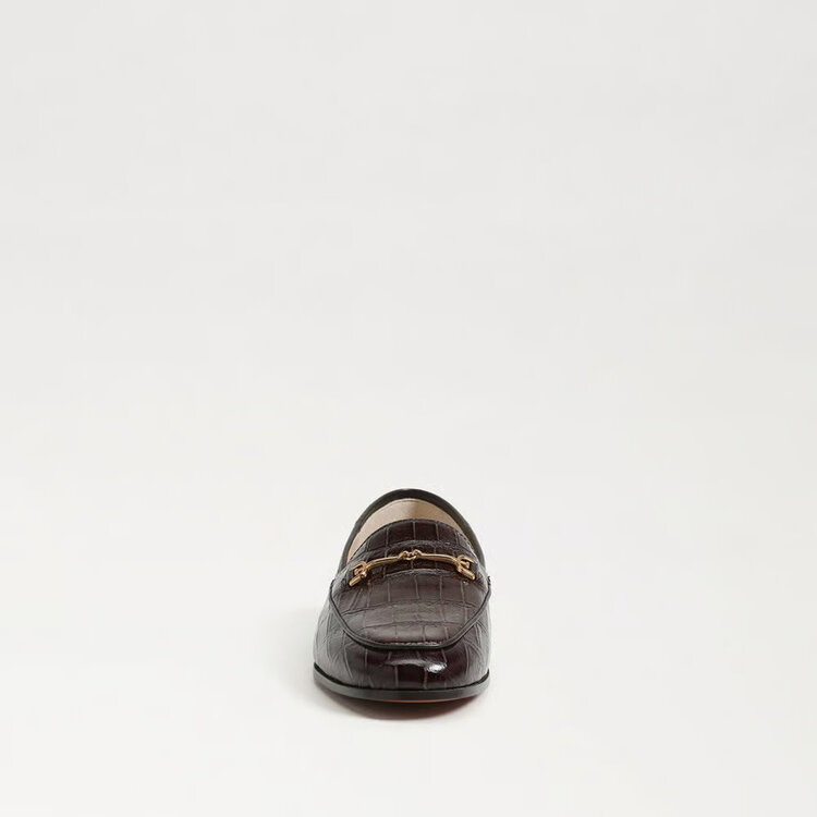 Sam Edelman Loraine Bit Loafer Amaro Brown Croco Leather
