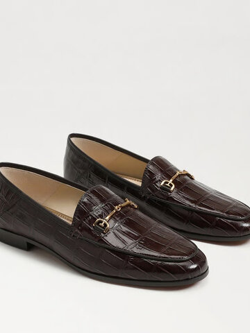 Sam Edelman Loraine Bit Loafer Amaro Brown Croco Leather