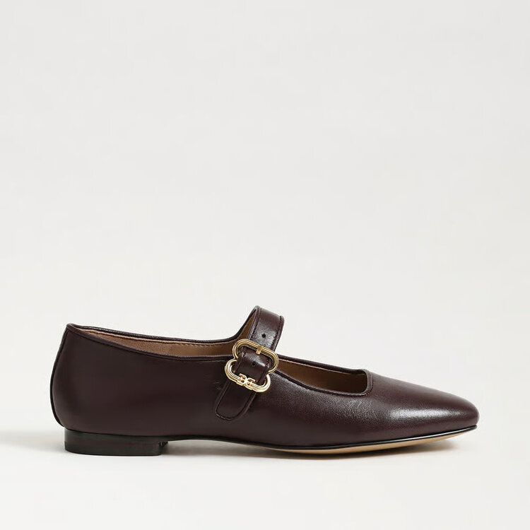 Sam Edelman Michaela Mary Jane Flat Spiced Pecan Leather