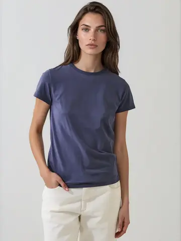 Patrick Assaraf Sublime Pima Cotton Fitted T-Shirt Stardust