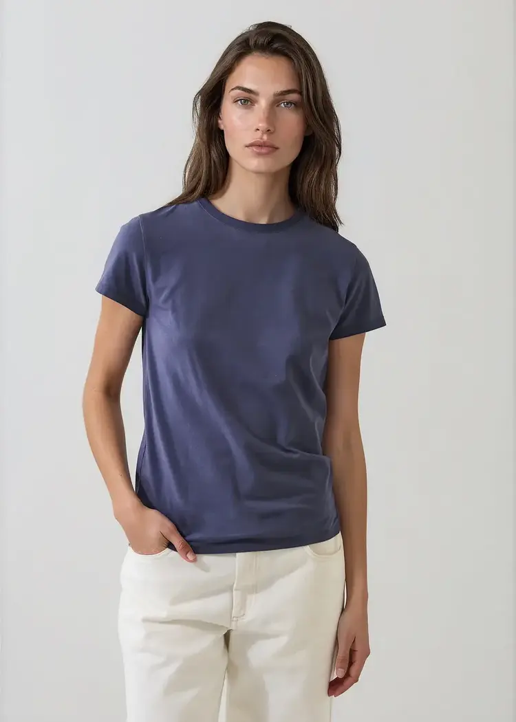 Patrick Assaraf Sublime Pima Cotton Fitted T-Shirt Stardust