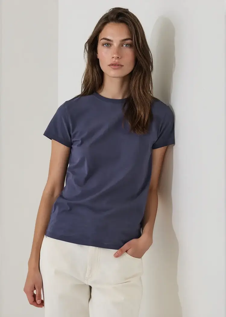 Patrick Assaraf Sublime Pima Cotton Fitted T-Shirt Stardust