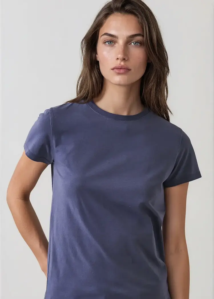 Patrick Assaraf Sublime Pima Cotton Fitted T-Shirt Stardust