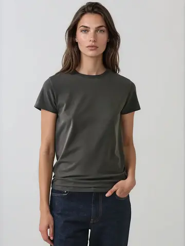 Patrick Assaraf Sublime Pima Cotton Fitted T-Shirt Thyme
