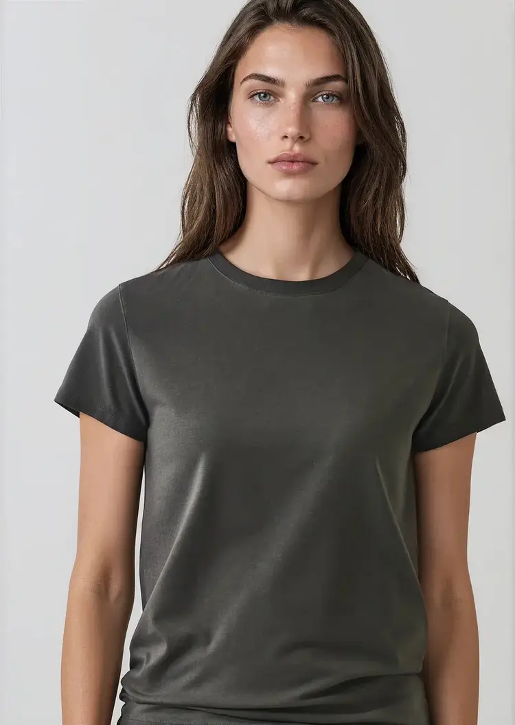 Patrick Assaraf Sublime Pima Cotton Fitted T-Shirt Thyme