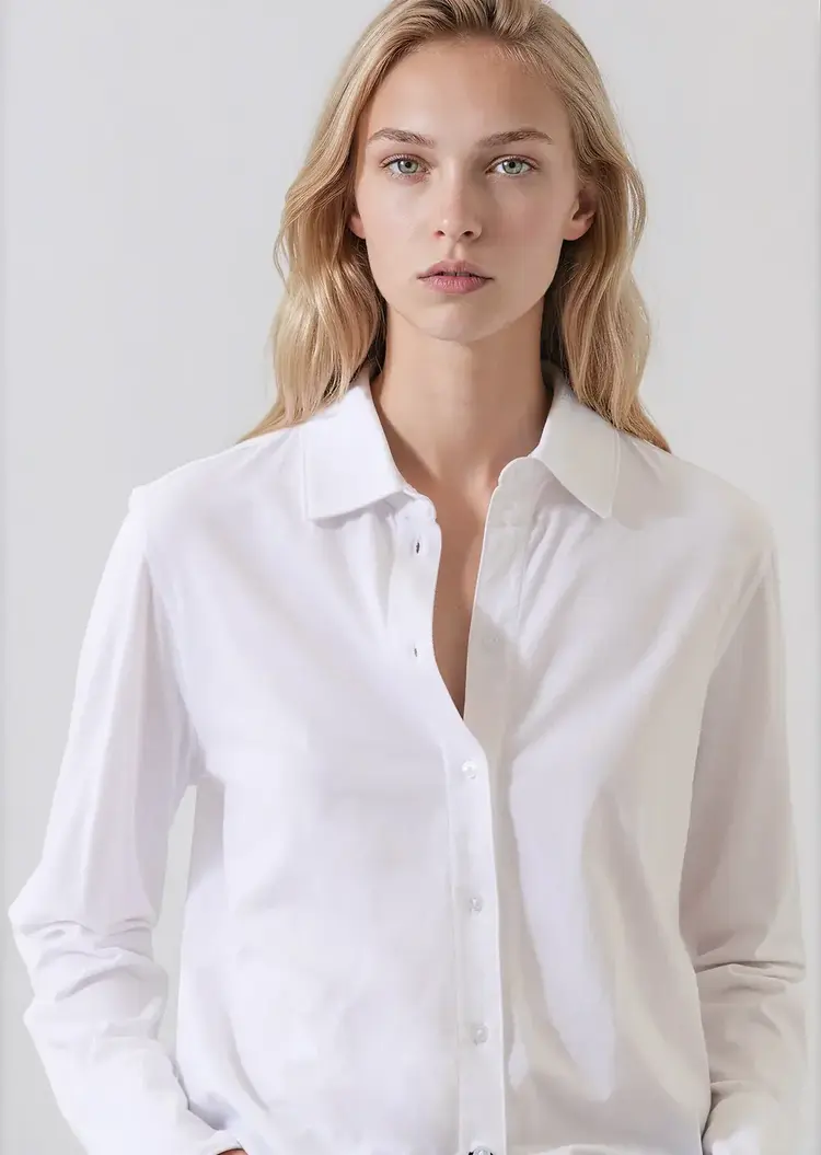 Patrick Assaraf Organic Cotton Relaxed Shirt White