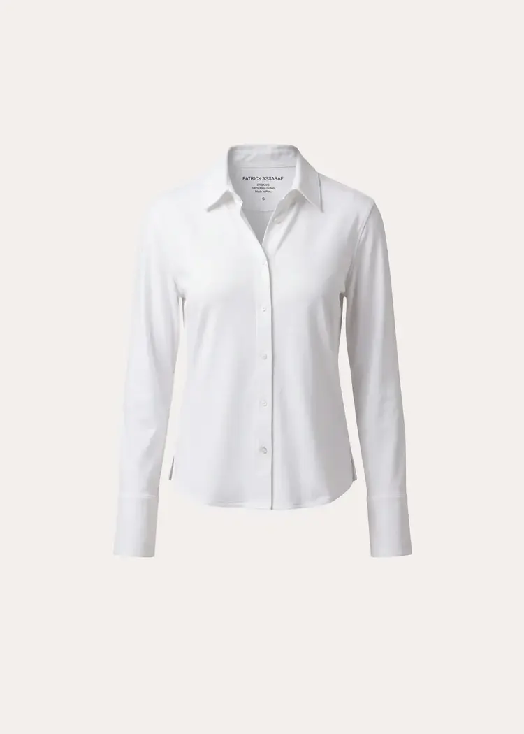 Patrick Assaraf Organic Cotton Relaxed Shirt White