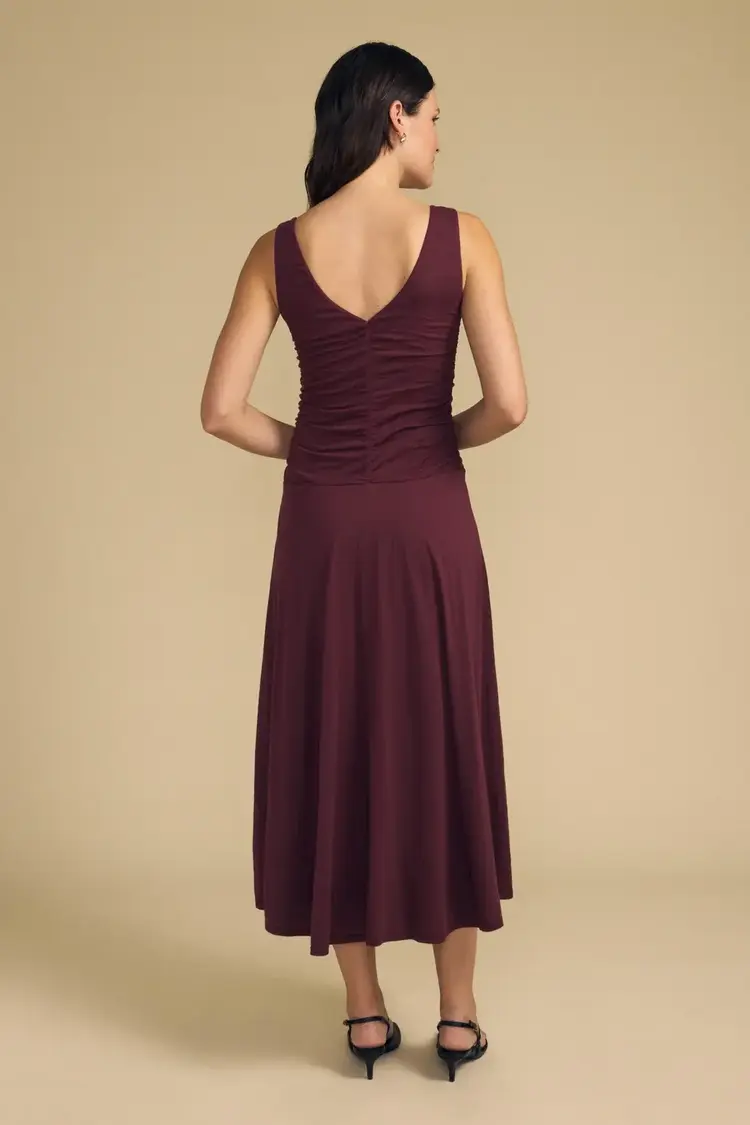 Velvet Pia Dress Dark Plum