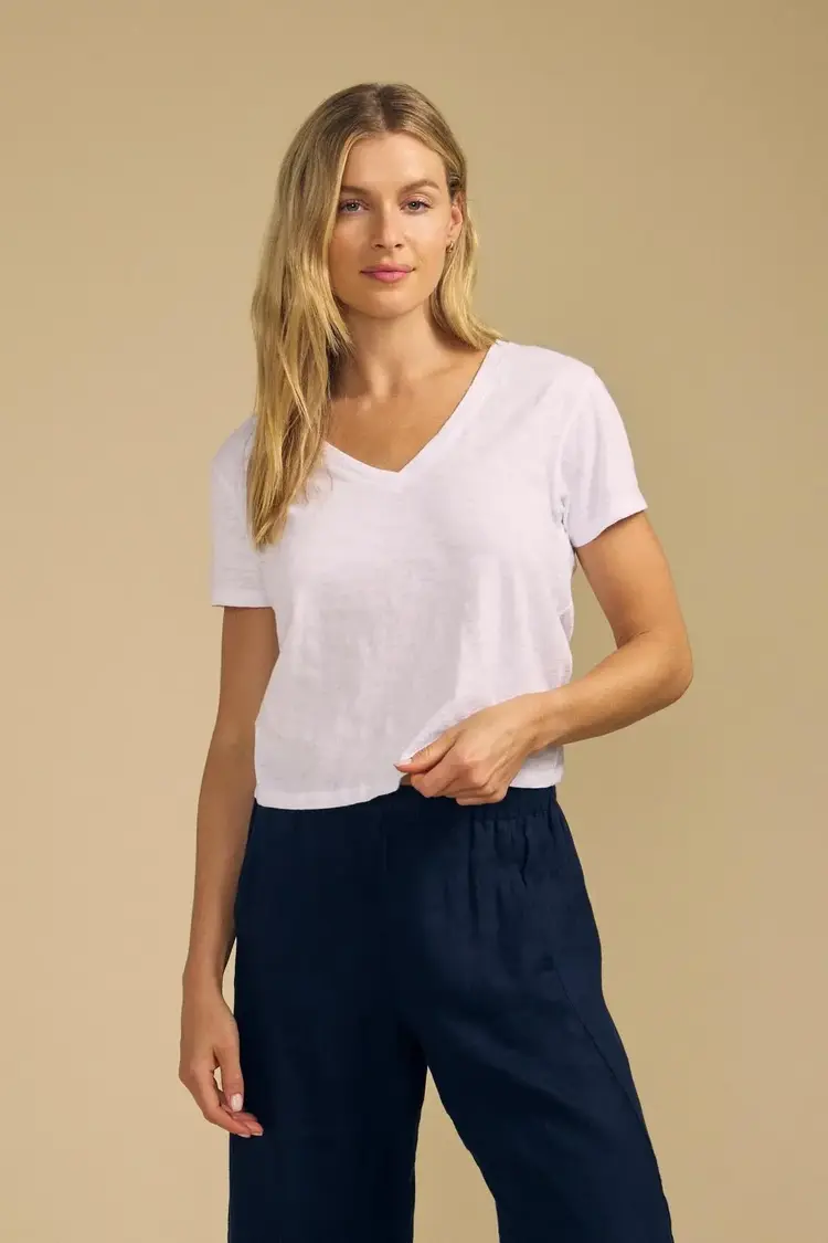 Velvet Elisha Top White
