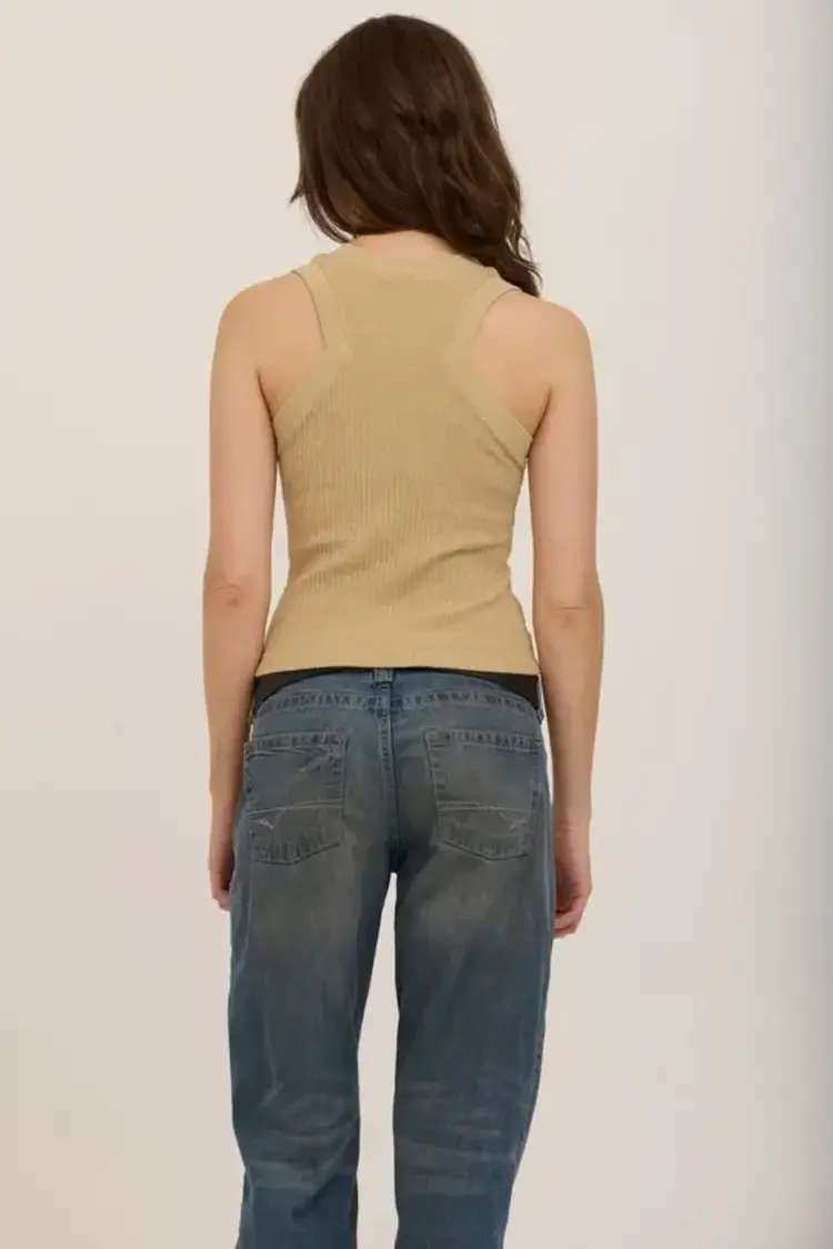 Project Social T Player Racerback Rib Tank Camel