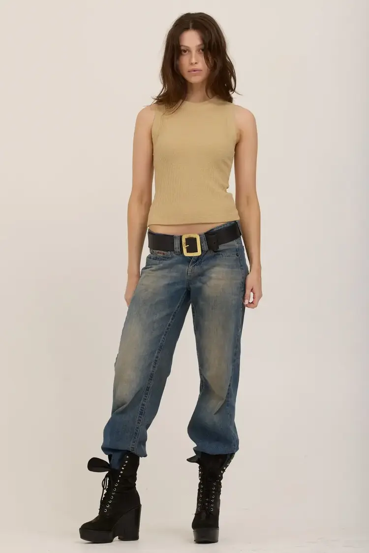 Project Social T Player Racerback Rib Tank Camel