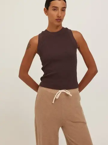 Project Social T Player Racerback Rib Tank Dark Mocha
