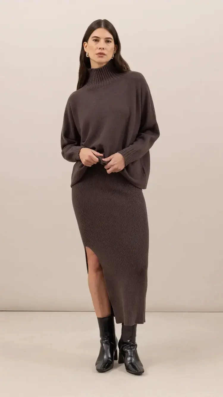 Charli London Adina Sweater Espresso 4350-IT2775