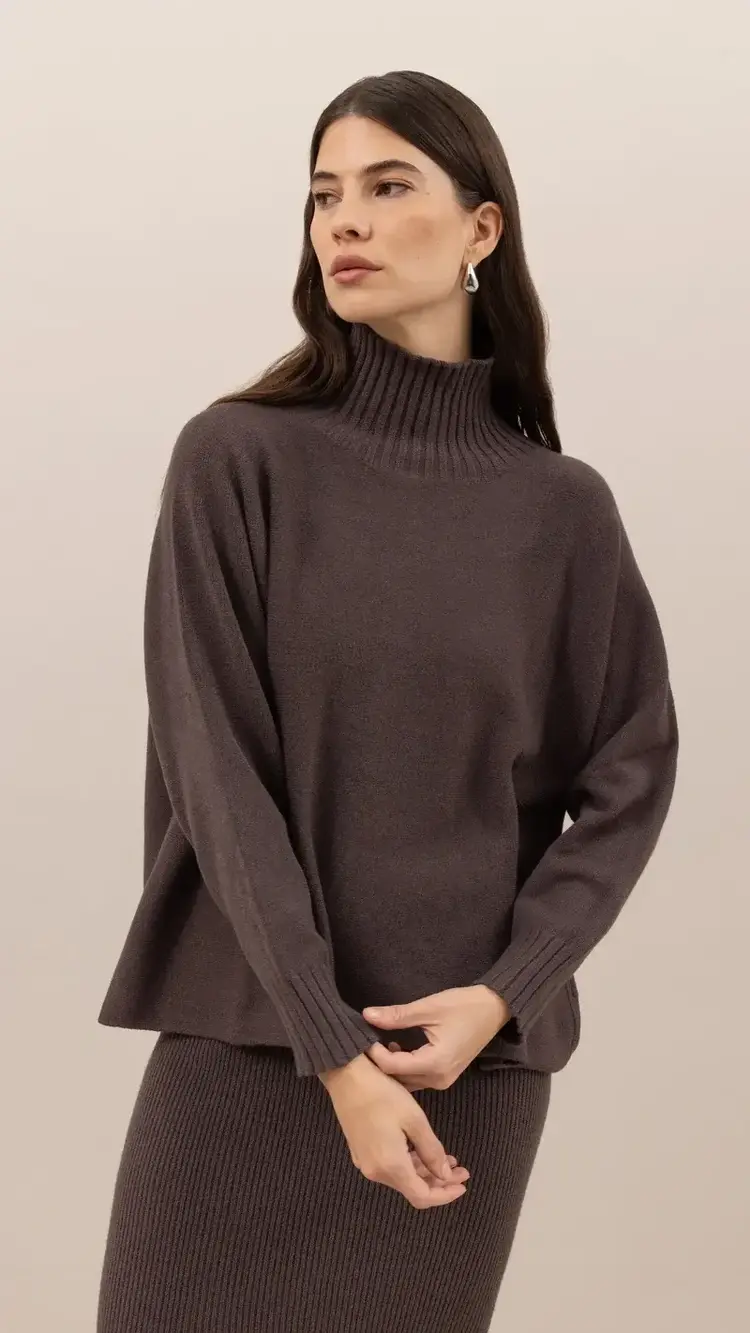 Charli London Adina Sweater Espresso 4350-IT2775