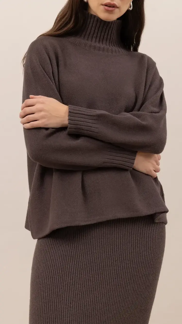 Charli London Adina Sweater Espresso 4350-IT2775