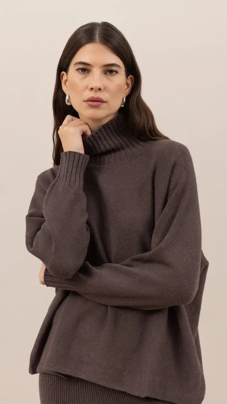 Charli London Adina Sweater Espresso 4350-IT2775