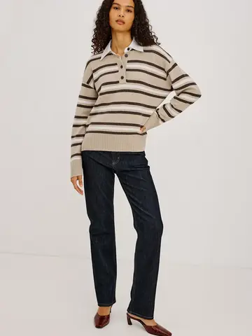 Rails Paxton Sweater Heather Oat Stripe