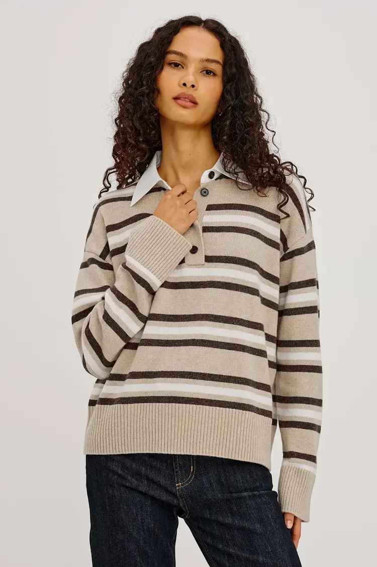 Rails Paxton Sweater Heather Oat Stripe