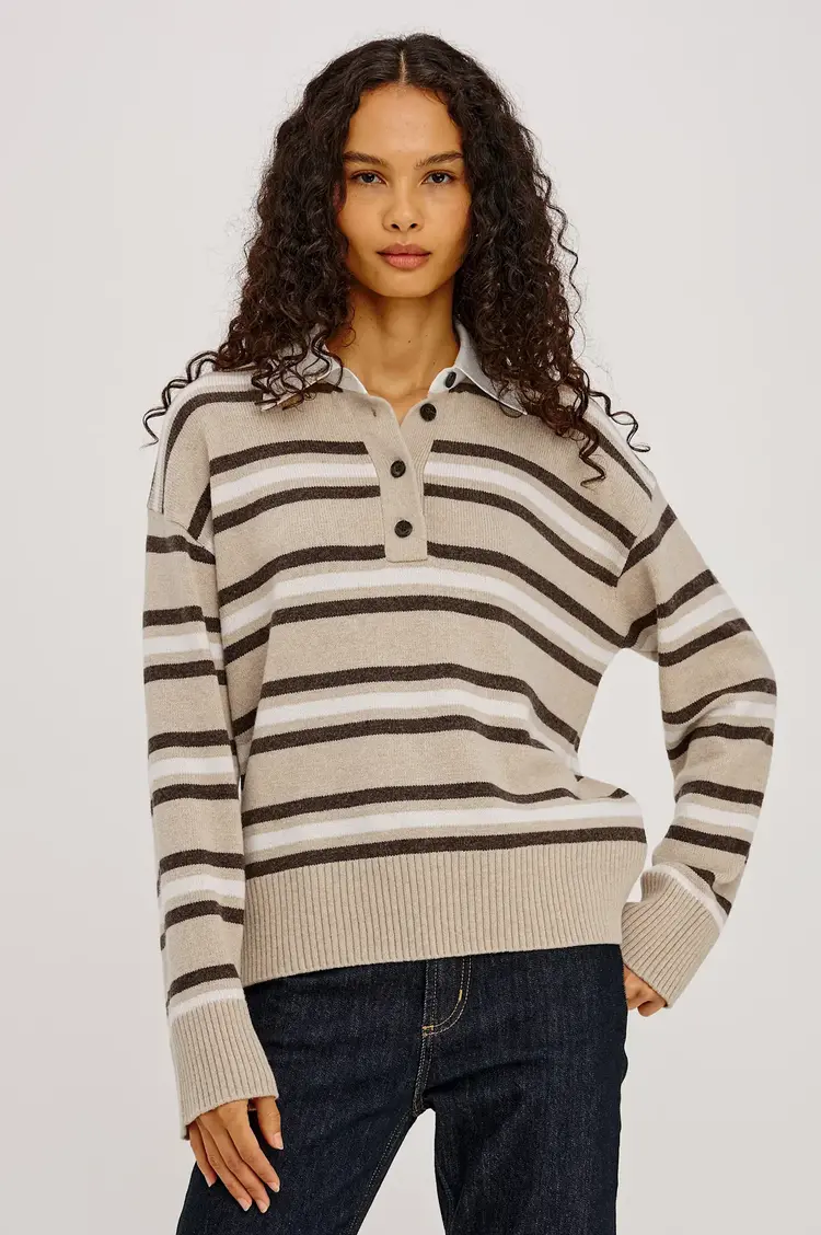 Rails Paxton Sweater Heather Oat Stripe