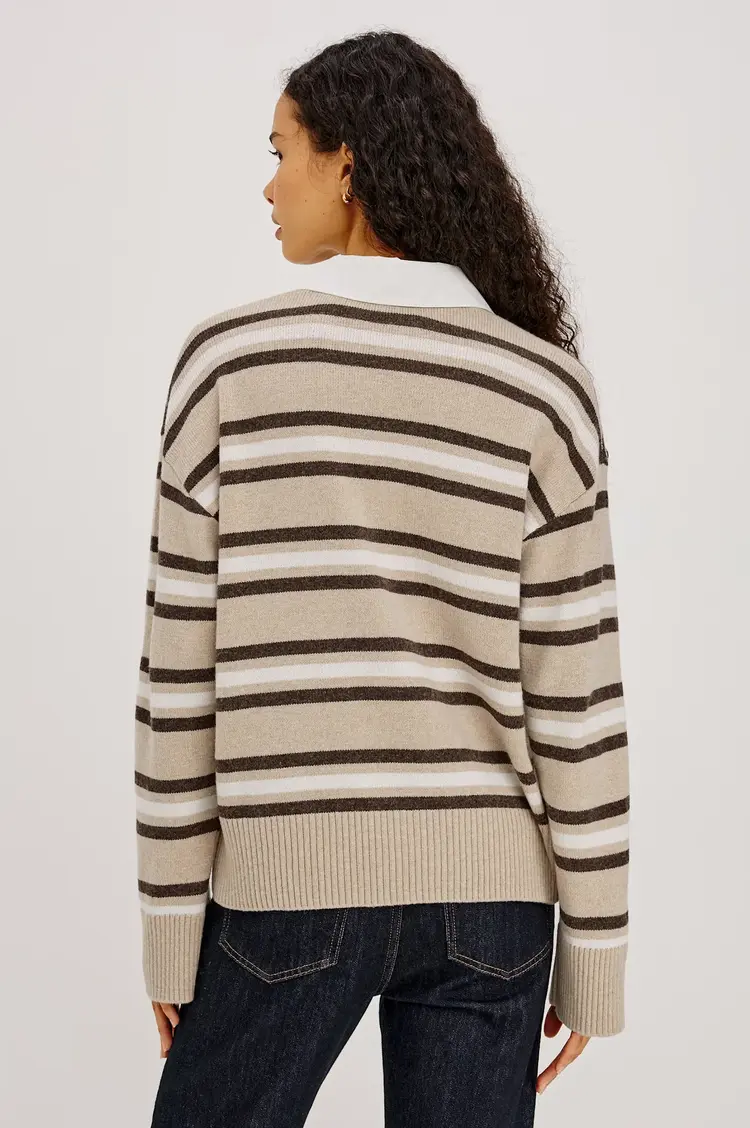 Rails Paxton Sweater Heather Oat Stripe